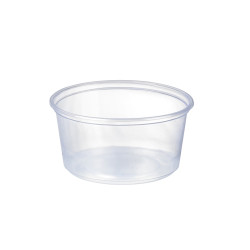 Pot à sauce rond transparent en plastique PS   44ml