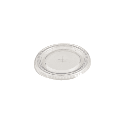 Couvercle plat transparent en plastique PET avec trou croisillon  H8mm