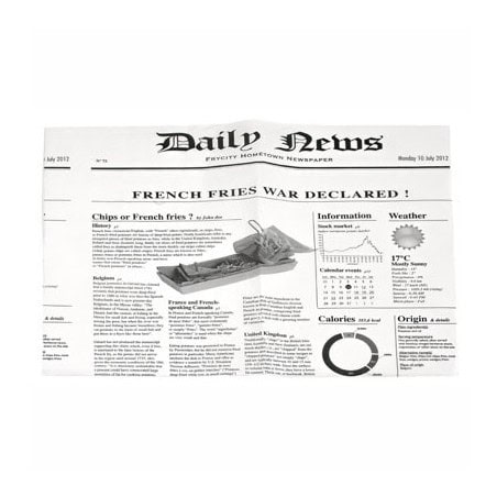 Papier ingraissable blanc imprimé "Daily News"