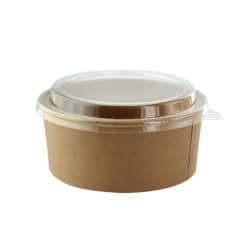 Combo Saladier en carton kraft   H77mm 1000ml