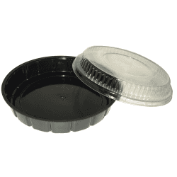 Saladier plastique PS rond noir  H30mm 600ml