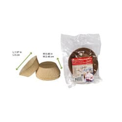 CAISSETTE PAPIER BRUN NATURE  50X25MM X600PCS (10X60PCS)