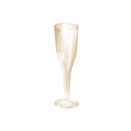 Flûte à champagne plastique PS orange transparente   130ml