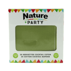 Serviette coton vert pour cocktail