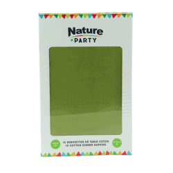 SERVIETTE COTON VERTE 40X40CM - X100 (10X10PCS)
