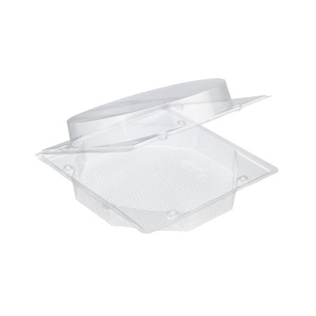 Boite blister plastique transparente avec couvercle charnière pour gâteau 26cm 315x315mm H110mm