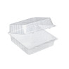 Boite blister plastique transparente avec couvercle charnière pour 10 viennoiseries  210x210mm H150mm
