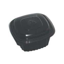 Cassolette Plastique Carrée Noire Par 900 unités L: 13,7 cm l: 13,7 cm H: 6 cm