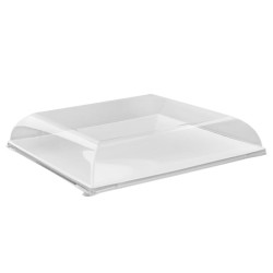 Couvercle Pet Transparent "Bionchic" Par 100 unités L: 18,1 cm l: 18,1 cm H: 3 cm