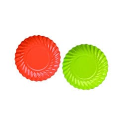 Coupelle carton double face anis/fushia