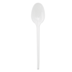 Cuillère à soupe blanche plastique PS recyclable 170mm
