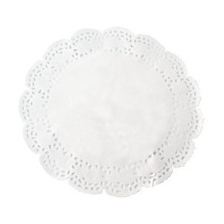 Dentelle papier blanc ovale 16,4 x 23 cm - 250 unités