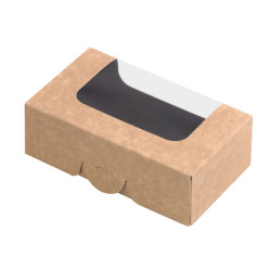 Boîte sushi avec fenêtre antibuée pour 4-6 pieces 120x70mm H40mm - 50 Pcs