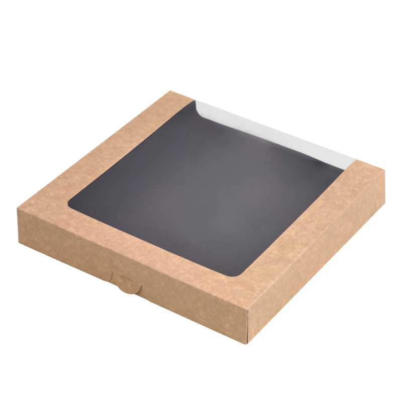 Boîte sushi avec fenêtre antibuée pour 40-60 pieces 250x250mm H40mm - 50 Pcs