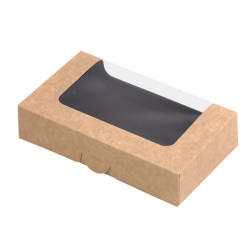 Boîte sushi avec fenêtre antibuée pour 12-14 pieces 179x106mm H40mm - 50 Pcs