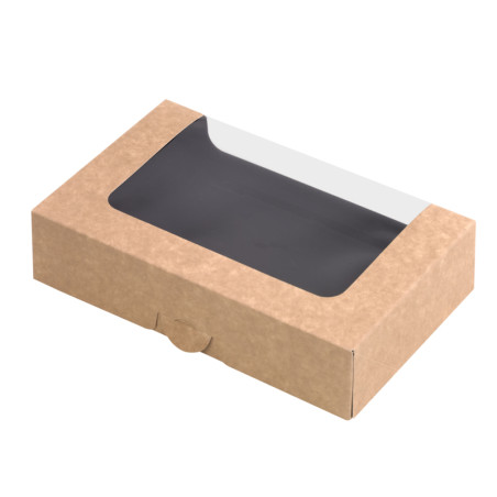 Boîte sushi avec fenêtre antibuée pour 15 pieces 190x120mm H45mm - 50 Pcs