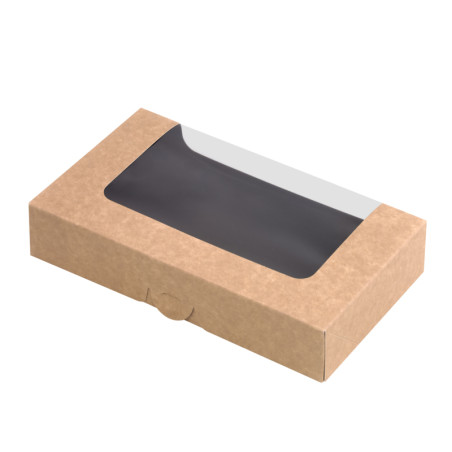 Boîte sushi avec fenêtre antibuée pour 18 pieces 210x120mm H40mm - 50 Pcs