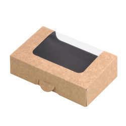 Boîte sushi avec fenêtre antibuée pour 10-12 pieces 152x100mm H40mm - 50 Pcs