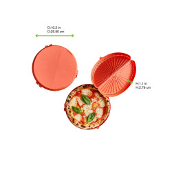 Boîte à pizza ronde réutilisable Ø340mm H28 mm, 2pcs