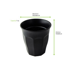 Black Phoenix gobelet à cafe noir ré-employable   H89mm 200ml - 24 Pcs