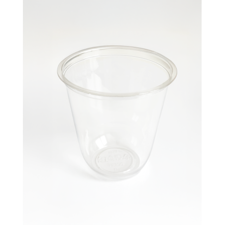 Pot à dessert en plastique PET transparent de contenance 450 ml Diam: 9,5 cm 9,5 x 5 x 10,2 cm x 50 unités Pot à dessert en plastique PET transparent de contenance 450 ml Diam: 9,5 cm 9,5 x 5 x 10,2 cm x 50 unités