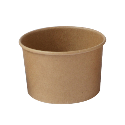 Pot carton kraft brun chaud et froid 180 ml Diam: 9 cm 9 x 7,5 x 5,5 cm - 10 unitÃ©s