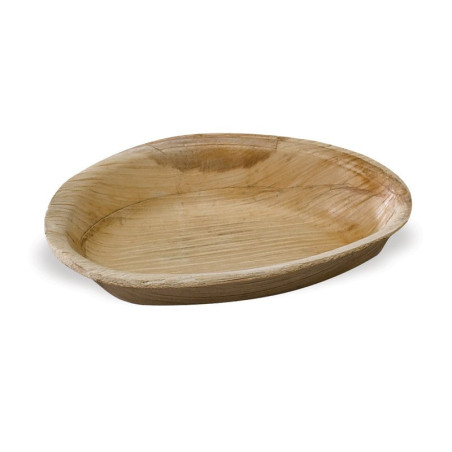 Assiette en palmier forme oeuf 270 ml 19 x 12 x 2,5 cm - 10 unitÃ©s