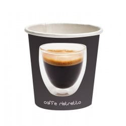 Gobelet café ristretto 7 cl fond noir