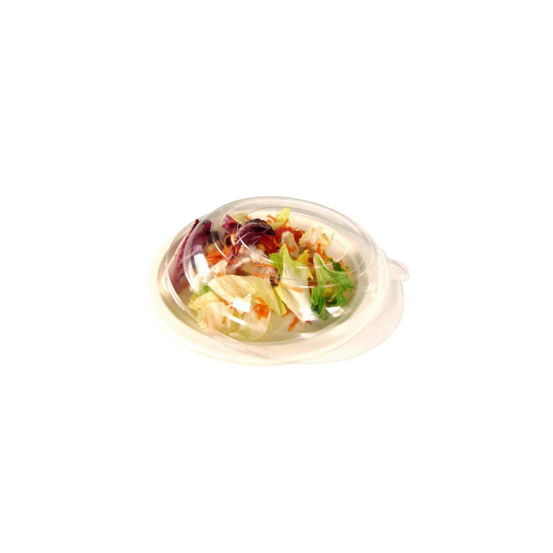 Couvercle dome pour assiette jetable bio