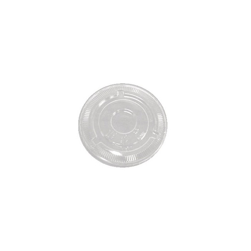 Couvercle PET transparent plat Diam: 9 cm 9 cm - 100 unités