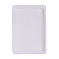 Plateau carton blanc vaisselle jetable pro 23 x 33 cm