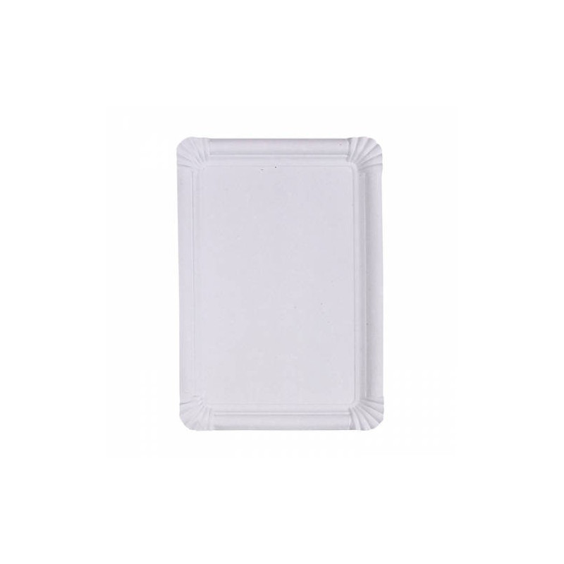 Plateau carton blanc vaisselle jetable pro 23 x 33 cm