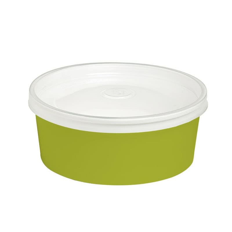 Pot à salade vert + couvercle 580 ml