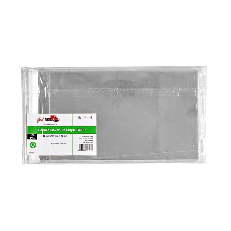 Sachet transparent zip 15x25