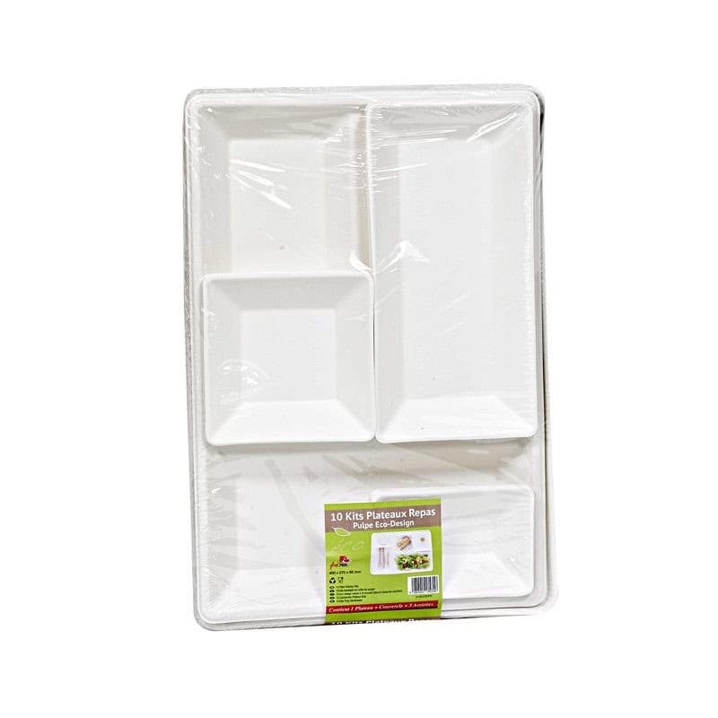 Kit plateau repas en pulpe ecodesign