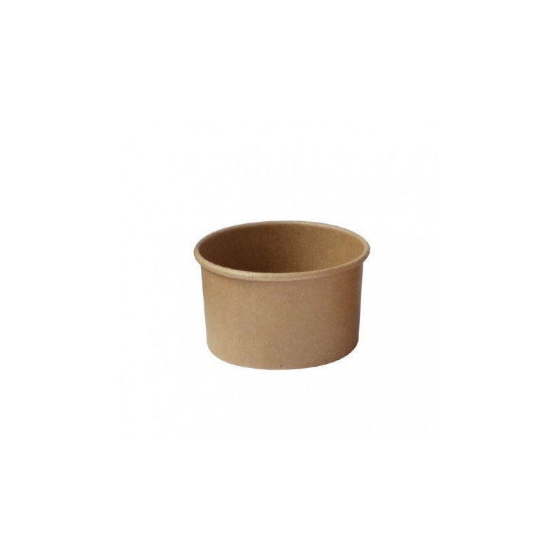 Pot carton kraft brun chaud et froid 100 ml Diam: 7,4 cm 7,4 x 6 x 3,8 cm - 50 unités