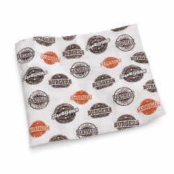 Emballage Burger Papier pour Professionnels. Résistant et Jetable