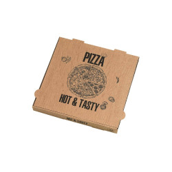Boîte de Pizza Résistante avec Décor Hot and Tasty - 100 unités