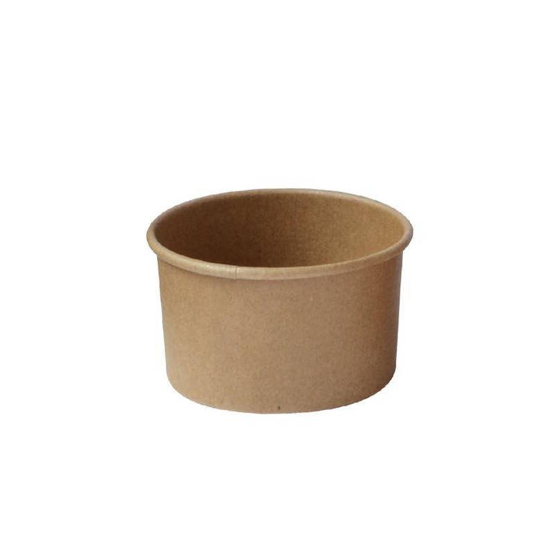 Pot carton kraft brun chaud et froid 70 ml Diam: 6,2 cm 6,2 x 5,2 x 3,5 cm - 50 unités