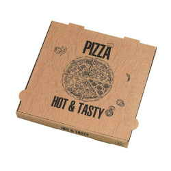 Boite a Pizza Decor Hot And Tasty 33 X 33 X 4 CM - 100 unités