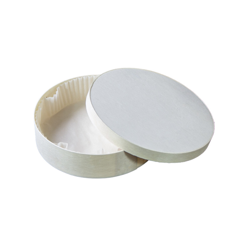 Boîte ronde bois FSC mix + papier ing - cuisson four  H42mm 600ml - 10 unités