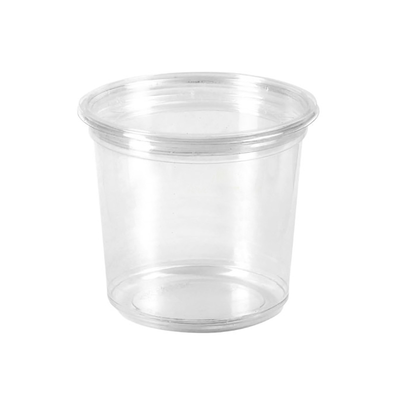 Pot Deli rond PLA transparent 700 ml Diam: 12,1 cm 12,1 x 8,3 x 11,2 cm - 50 unités