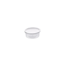 Pot Deli rond PET transparent avec couvercle rentrant 200 ml Diam: 10 cm 10 x 8,5 x 3,8 cm - 50 unités