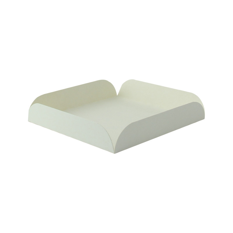 Carré rainé carton blanc 11 x 11 x 2 cm - 250 unités