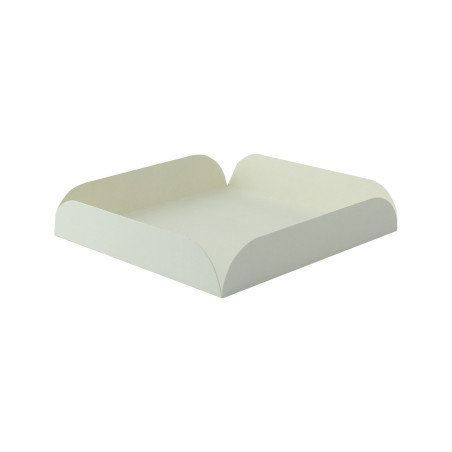 Carré rainé carton blanc 11 x 11 x 2 cm - 250 unités