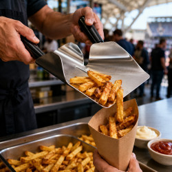 Pelle à frites 2 manches 206x227mm H55mm - 1U