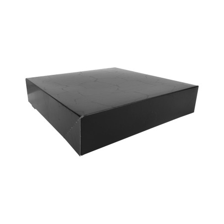 Boite pâtissière carton noir  230x230mm H50mm - 50 unités