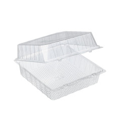 Boite blister plastique transparente avec couvercle charnière pour 10 viennoiseries  210x210mm H150mm - 300 unités