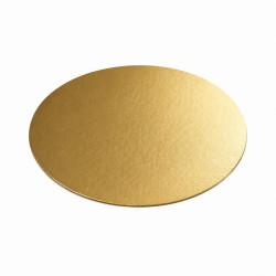 Rond carton double face or/noir Diam: 20 cm 20 cm - 100 unités