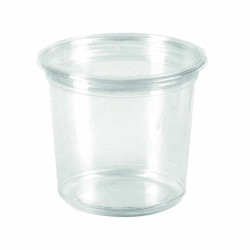 Pot Deli rond PLA transparent 700 ml Diam: 12,1 cm 12,1 x 8,3 x 11,2 cm - 50 unités